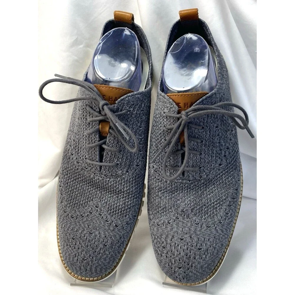 Cole Haan Zerogrand Stitchlite Men's Size 10M Oxford Grey Dress Shoes C27692